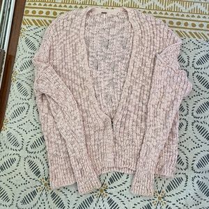 Free People light pink knit cardigan Sweater